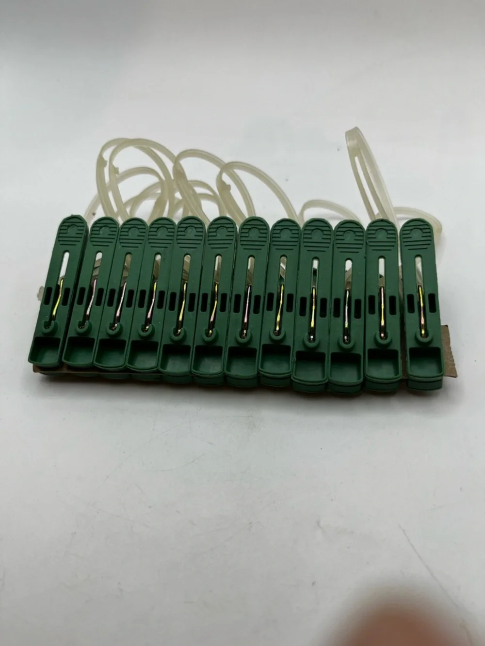 Green Hanging Closet Clips with Clear Loops - 12-Pack